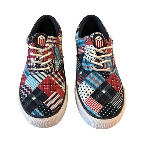 Sperry Striper USA Sneaker Shoes STS24450, Men sz 9 Red, White & Blue - Picture 3 of 7